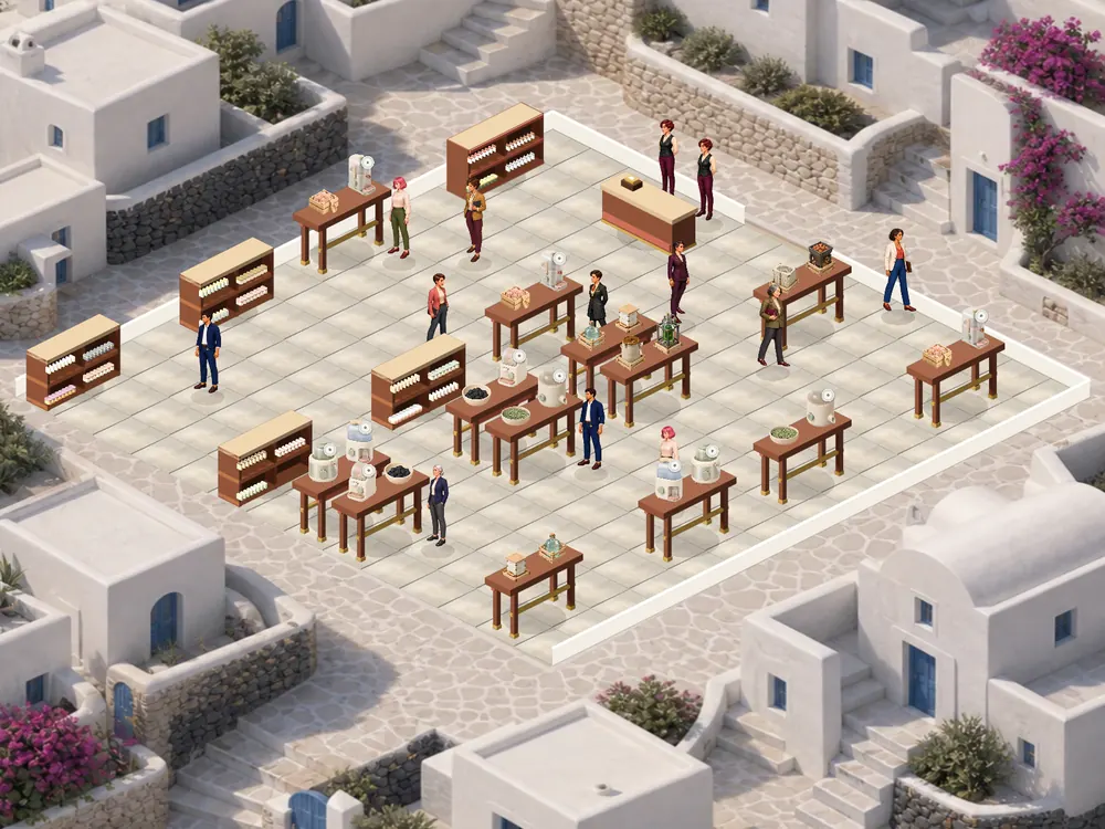 The Boutique, the in-game Santorini venue
